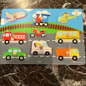 Vehicle Puzzle - Colorful Wooden Set